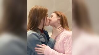 Gals Who Fuck Gals: Redheads giving a kiss