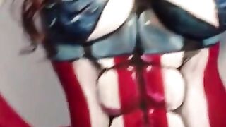 Bodypaint, Captain America style! - Girls with Bodypaint