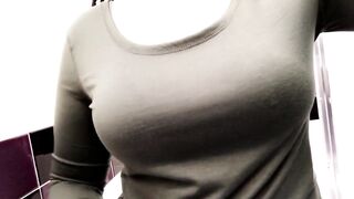 Showing you what's under my shirt beore class :)