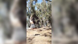 just swinging on a log with my butt out ?? - Gone Wild