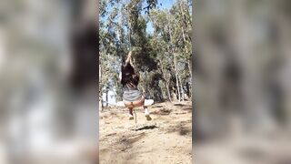 Gone Wild: just swinging on a log with my ass out ??