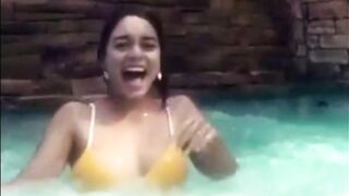 Grab Her Boobs: Vanessa Hudgens pool jiggle